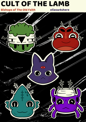 COTL Bishops stickers mock up